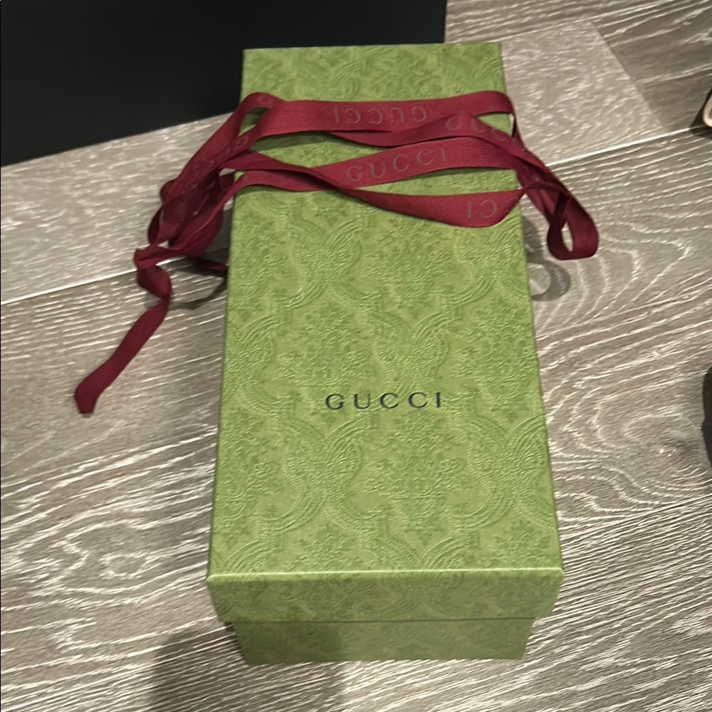 Gucci Green Box with Red Ribbon
